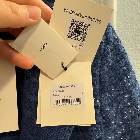 NWT Sandro Decorative knit coatigan and trousers - Picture 6 of 9